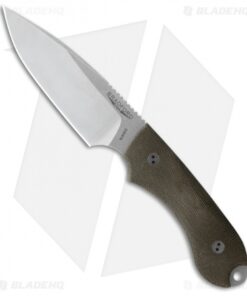 Bradford Knives Guardian4 Knife 3D Green Micarta (False Edge/N690/Satin)