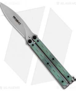 Bradley Kimura Butterfly Balisong Knife Natural Jade G-10 (3.9" Bead Blast)