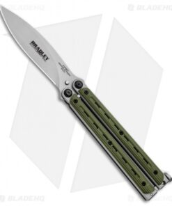 Bradley Kimura Butterfly Balisong Knife Green G-10 (3.9" Bead Blast)