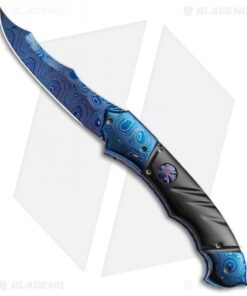 Brandon Vallotton Custom Thorn Automatic Knife Dark Horn (3.5" Damascus)