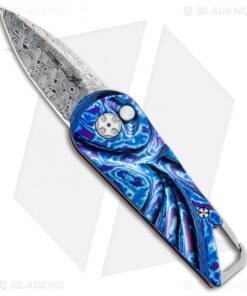 Brian Tighe Custom Tighe Nee Automatic Knife Timascus (1.9" Damasteel)