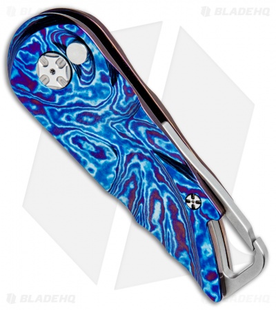 Brian Tighe Custom Tighe Nee Automatic Knife Timascus (1.9" Damasteel) - Image 2