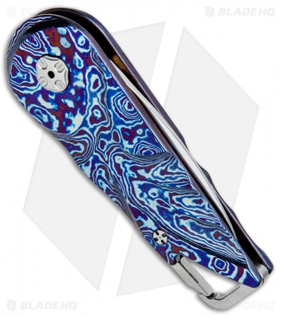Brian Tighe Custom Tighe Nee Automatic Knife Timascus (1.9" Mirror) - Image 3