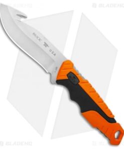 Buck Pursuit Pro Large Fixed Guthook Blade Knife Black/Orange(4.5" Satin)
