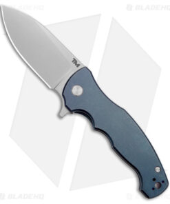 B'yond EDC River Wolf Frame Lock Knife Blue Titanium (4" SW) Blade HQ Exclusive