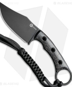 CIVIVI Midwatch Fixed Blade Knife Black Micarta (3.4" Black SW) C20059B-1