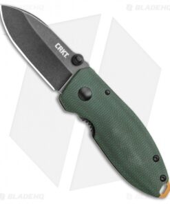 CRKT Burnley Squid Frame Lock Knife Green Micarta (2.25" Smokewash D2)