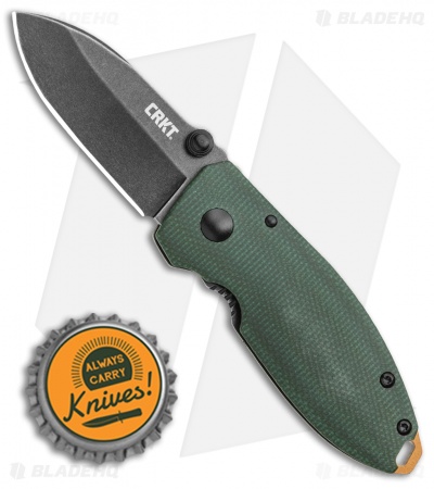 CRKT Burnley Squid Frame Lock Knife Green Micarta (2.25" Smokewash D2) - Image 4