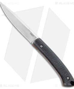 CRKT Folts Biwa Fixed Blade Knife Black Resin Infused Fiber (3" Satin)
