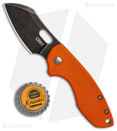 CRKT Pilar Frame Lock Knife Orange G-10 (2.4" Black SW) 5311GKG - Image 4