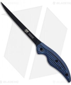 Camillus Cuda 6" Professional Fillet Fixed Blade Knife Blue Micarta (6" Black)