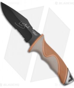 Camillus Inuit Fixed Blade Knife Brown (4.25" Black) 19191