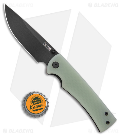 Chaves Liberation 229 Drop Point Frame Lock Knife Jade G-10 (3.75" Black PVD) - Image 4