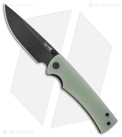 Chaves Liberation 229 Drop Point Frame Lock Knife Jade G-10 (3.75" Black PVD)
