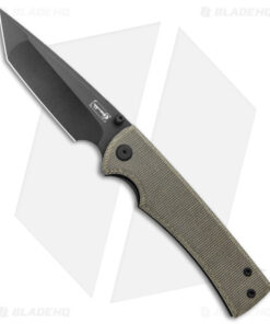 Chaves Liberation 229 Tanto Frame Lock Knife Green Micarta (3.75" Black M390)
