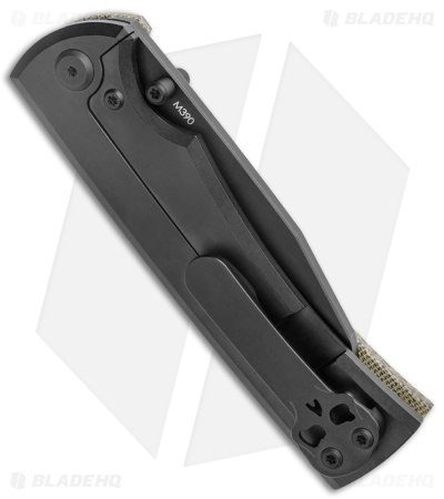 Chaves Sangre 229 Wharncliffe Frame Lock Knife Green Micarta (3.75" Black M390) - Image 3