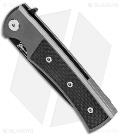 Chaves Ultramar Liberation Street Flipper Knife Carbon Fiber (3.4" Black SW) - Image 2