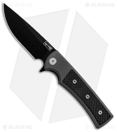Chaves Ultramar Liberation Street Flipper Knife Carbon Fiber (3.4" Black SW)