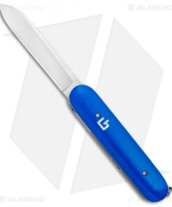 Chuck Gedraitis Swiss Army Switchblade Automatic Knife Blue G-10 (3.25" Satin)