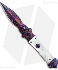 Cory Vallotton Custom Mini Eos Automatic Mother of Pearl (3.25" Damascus)