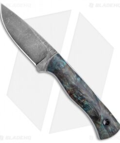 Cypress Creek Knives Belt Knife Fixed Blade Dyed Maple Burl (3.5" Acid Wash)