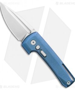 D Rocket Design Harlock Automatic Knife Blue Titanium (2" Satin)