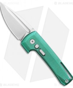 D Rocket Design Harlock Automatic Knife Green Titanium (2" Satin)