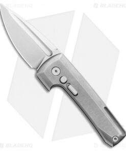 D Rocket Design Harlock Automatic Knife Polished Titanium (2" Satin)