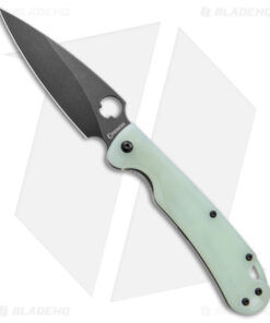 Daggerr Knives Sting Liner Lock Knife Jade G-10 (3.9" Black Stonewash D2)