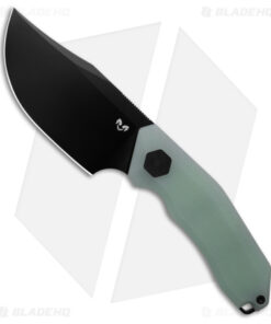 Damned Designs Cerberus Fixed Blade Knife Jade G-10 (4" Black)