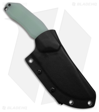 Damned Designs Cerberus Fixed Blade Knife Jade G-10 (4" Black) - Image 3