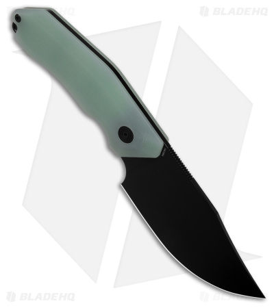 Damned Designs Cerberus Fixed Blade Knife Jade G-10 (4" Black) - Image 2