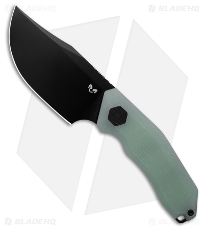 Damned Designs Cerberus Fixed Blade Knife Jade G-10 (4" Black)