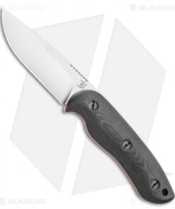 Dark Timber Knives Bushy Knife Black / Green Micarta Orange Liners (4" Satin)