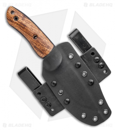 Dark Timber Knives Bushy Knife Black Micarta / Black Ash Burl (4" Satin) - Image 3