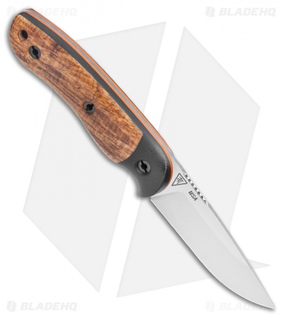 Dark Timber Knives Bushy Knife Black Micarta / Black Ash Burl (4" Satin) - Image 2