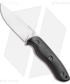 Dark Timber Knives Bushy Knife Black Micarta / Red Liners (4" Satin)