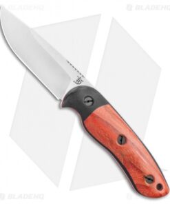 Dark Timber Knives Bushy Knife Black Micarta / Red Rustic Maple (4" Satin)