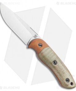 Dark Timber Knives Bushy Knife Green Curly Maple / Natural Micarta (4" Satin)