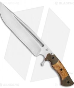 Dark Timber Knives Cave Bear Knife Black Ash Burl / Green Mi. (10.3" Two-Tone)