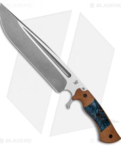 Dark Timber Knives Cave Bear Knife Blue Maple Burl / Micarta (10.3" Two-Tone)