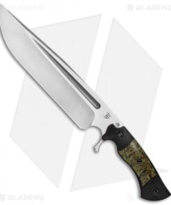 Dark Timber Knives Cave Bear Knife Green Maple Burl / Black Mi. (10.3" Two-Tone)