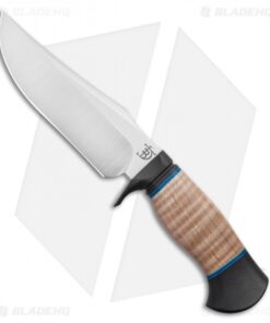 Dark Timber Knives Comanche Knife Curly Maple Wood / Black G-10 (6.3" Two Tone)