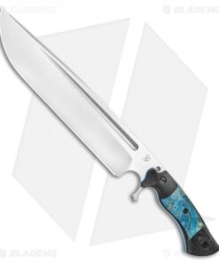Dark Timber Knives Devil's Horn Knife Black Mi. / Blue Maple (11.8" Two-Tone)