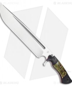 Dark Timber Knives Devil's Horn Knife Black Mi. / Green Maple (11.8" Two-Tone)