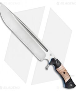 Dark Timber Knives Devil's Horn Knife Black Mi. / Curly Maple (11.8" Two-Tone)