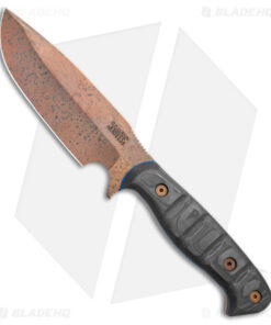Dawson Knives Big Bear Fixed Blade Knife Two Tone CF (6" Arizona Copper)