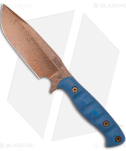 Dawson Knives Big Bear Fixed Blade Knife Quicksilver Blue G-10 (5.75" AZ Copper)
