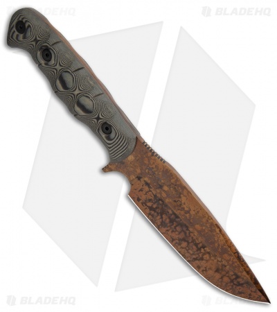 Dawson Knives Big Bear Fixed Blade Knife Tan/Black G-10 (5.75" Copper) - Image 2