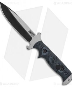 Dawson Knives Chief Fixed Blade Knife Black/Pewter Gray G-10 (5.1" Specter)